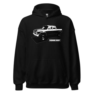 Squarebody Crew Cab Truck Hoodie in black